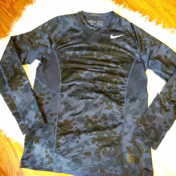 nike pro camo long sleeve